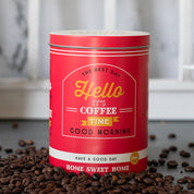 Metal Coffee Jar - Red, 1000Ml