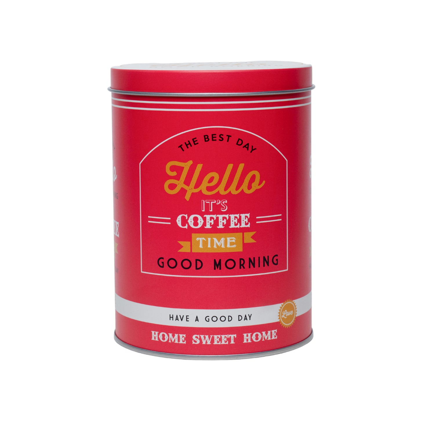 Metal Coffee Jar - Red, 1000Ml