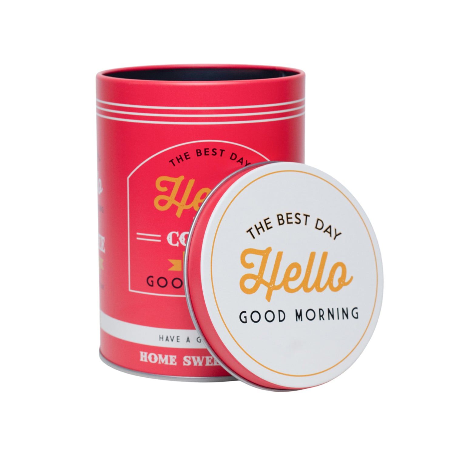 Metal Coffee Jar - Red, 1000Ml