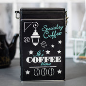 Metal Coffee Jar - Black, 1700Ml