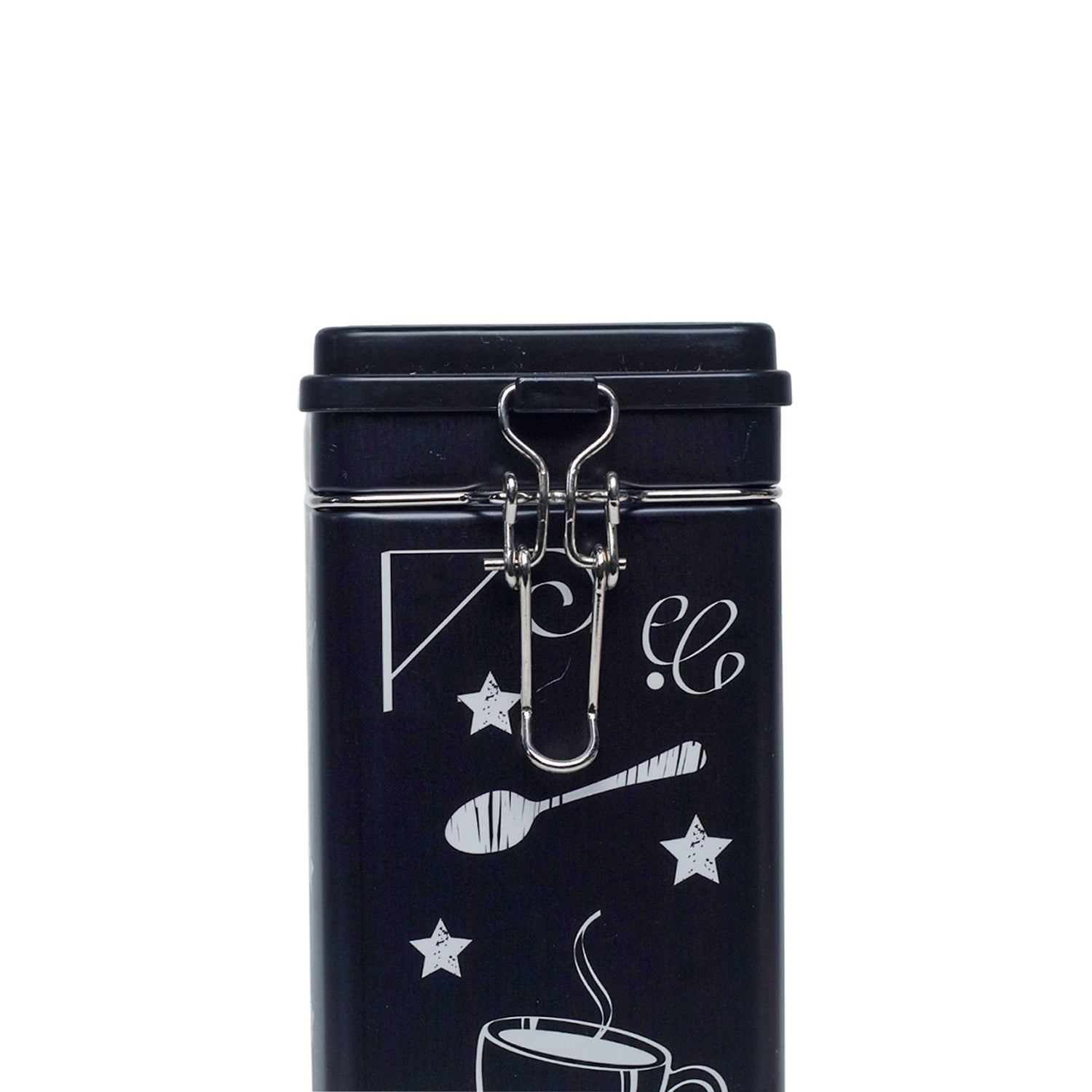 Metal Coffee Jar - Black, 1700Ml