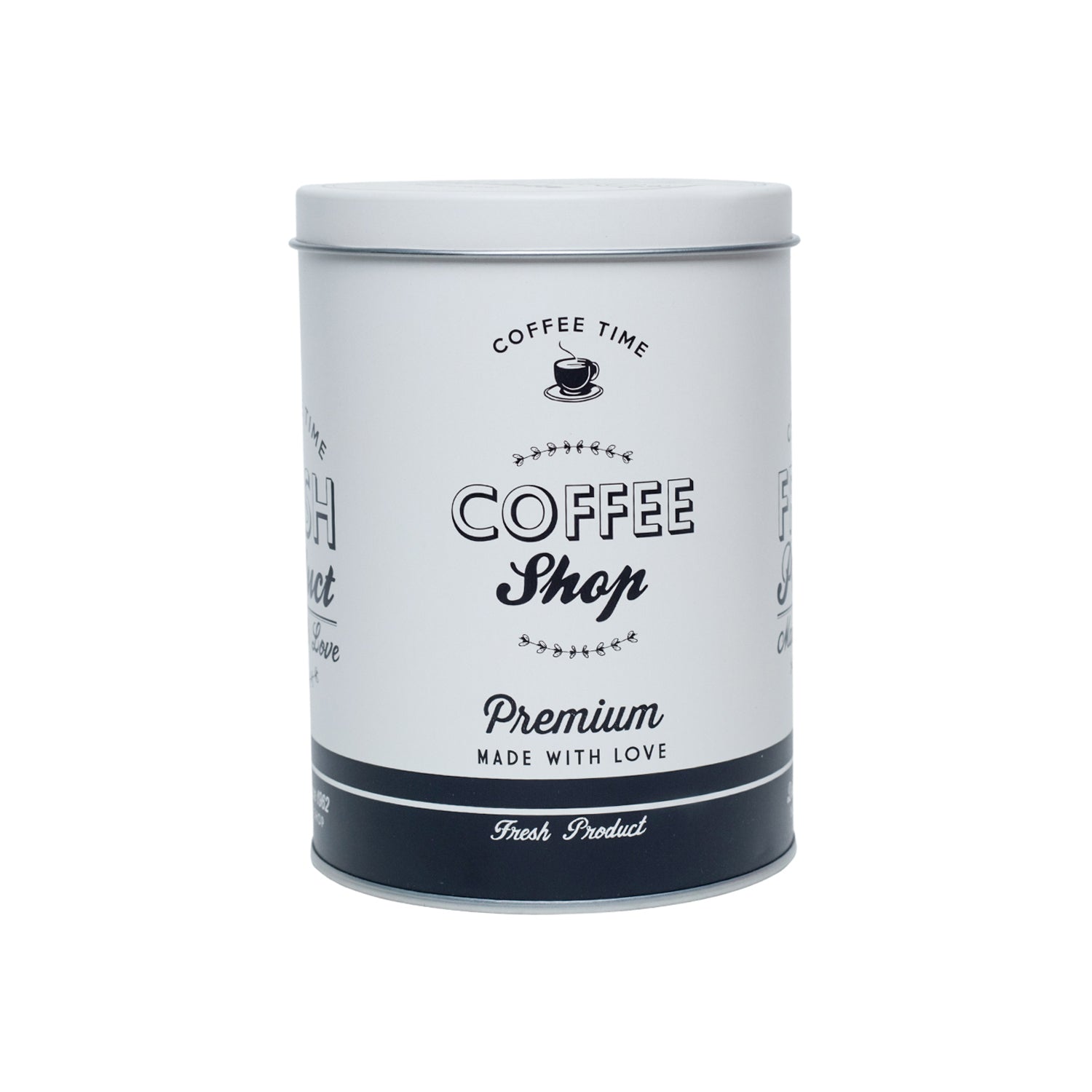 Metal Coffee Jar - Off White, 1000Ml