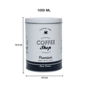 Metal Coffee Jar - Off White, 1000Ml