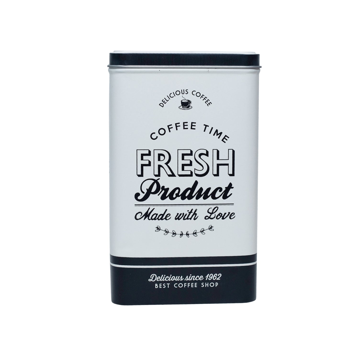 Metal Coffee Jar - Off White, 1700Ml