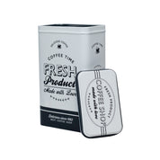 Metal Coffee Jar - Off White, 1700Ml