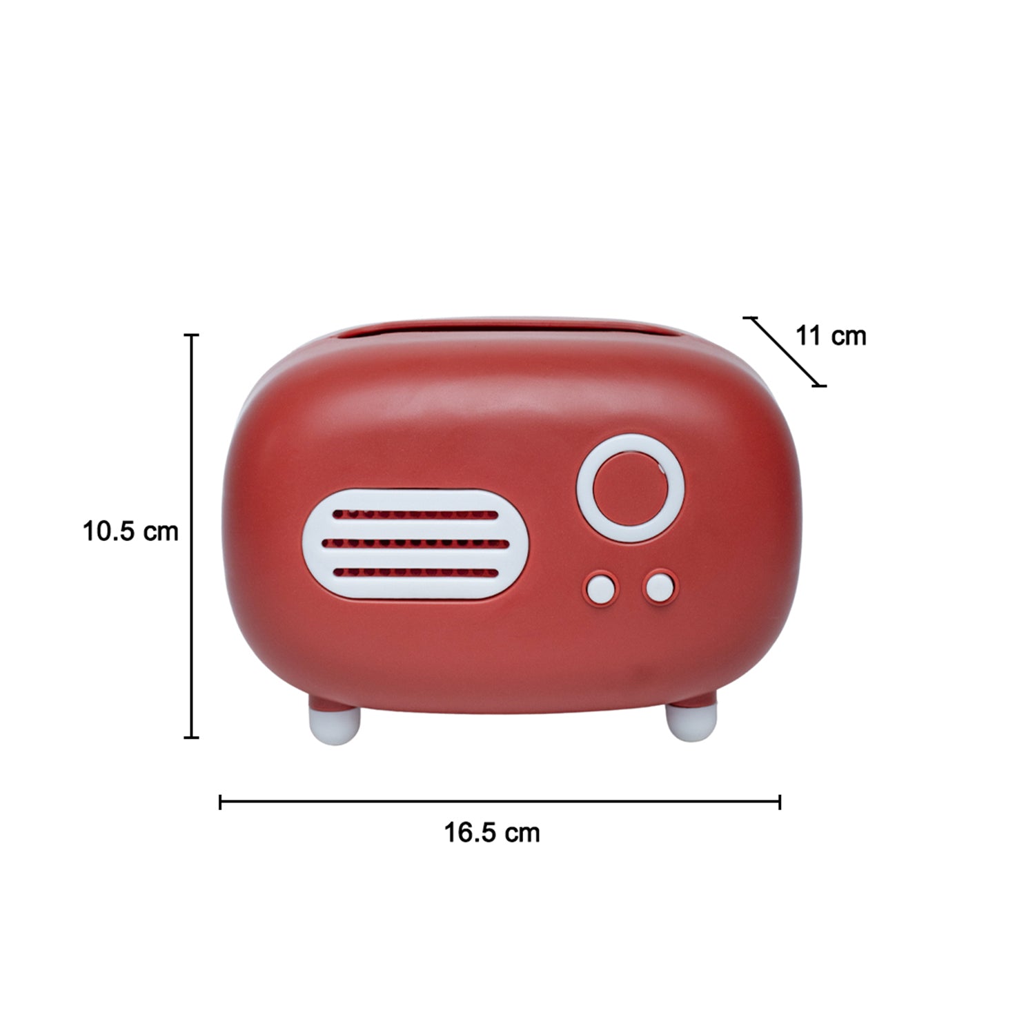 Red Vintage Napkin Box Holder - Radio Design