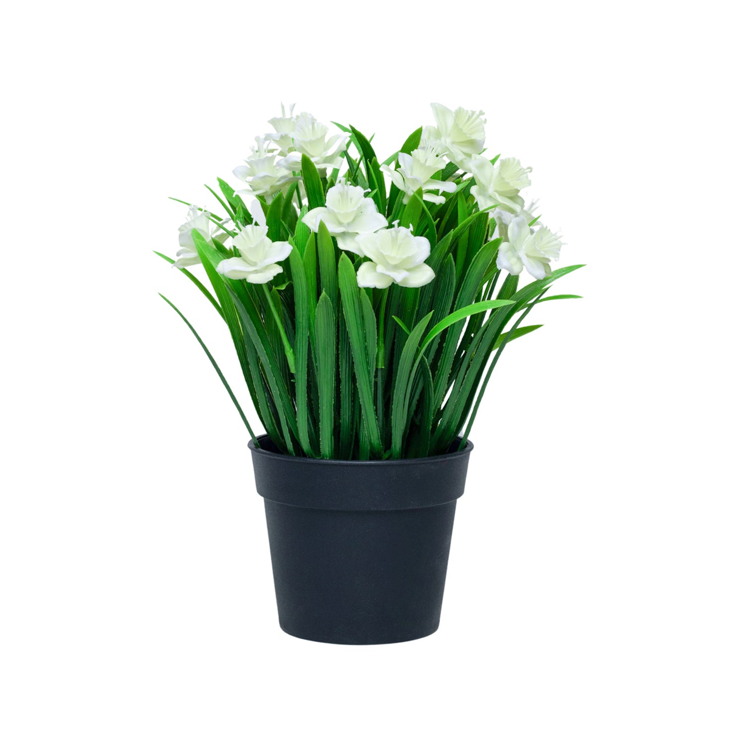 White Artificial Flower With Pot