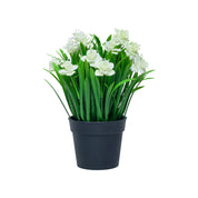 White Artificial Flower With Pot