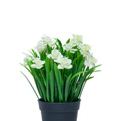 White Artificial Flower With Pot