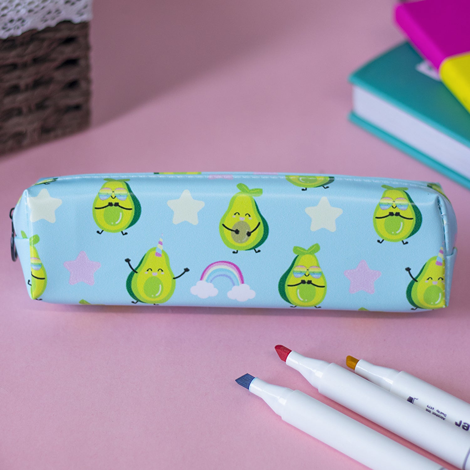 School Pencil Pouch - Avacado Printed