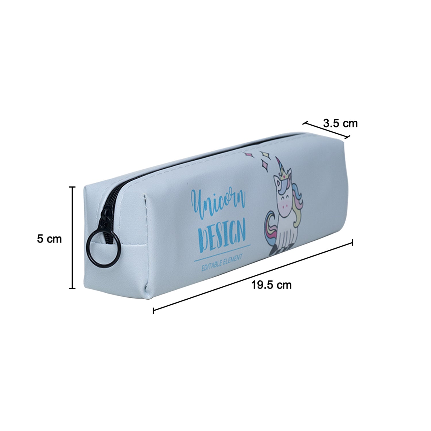White Unicorn Cute Pencil Pouch