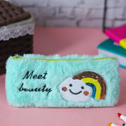 Light Green Pencil Pouch - Fur