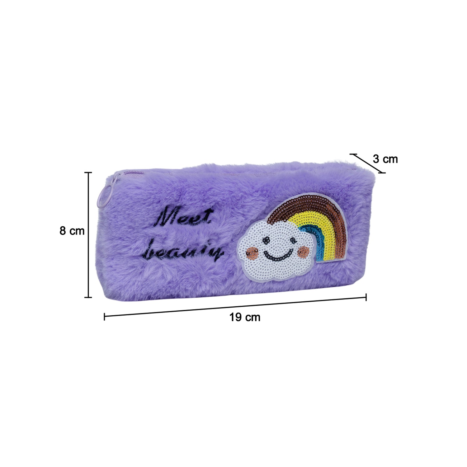 Light Purple Pencil Pouch - Fur