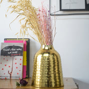 Decorative Rice Hammer Vase - Golden, Mason Shape