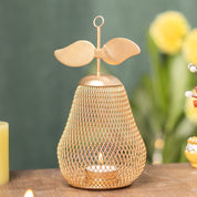 Pear T- Lite Holder - Golden & Metal