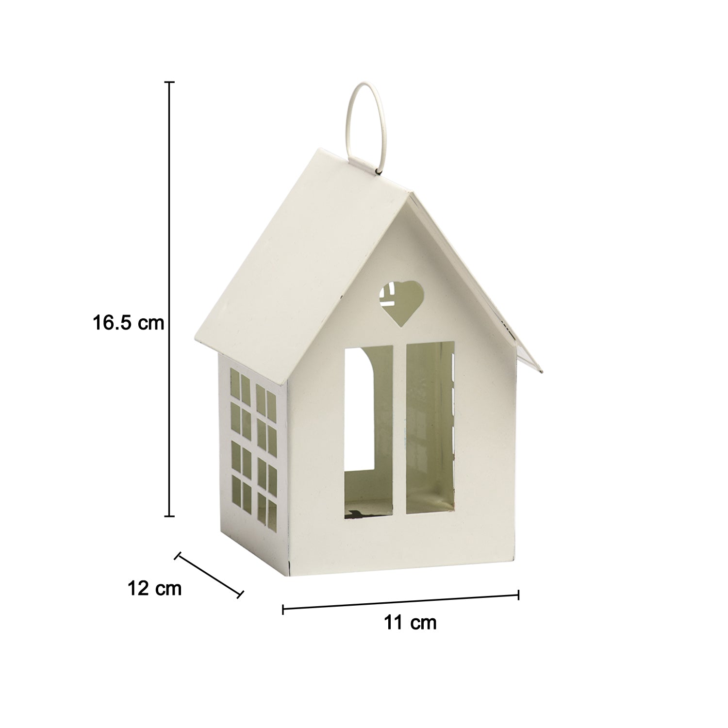 Hut T-Lite Holder Ivory - Ivory & Metal