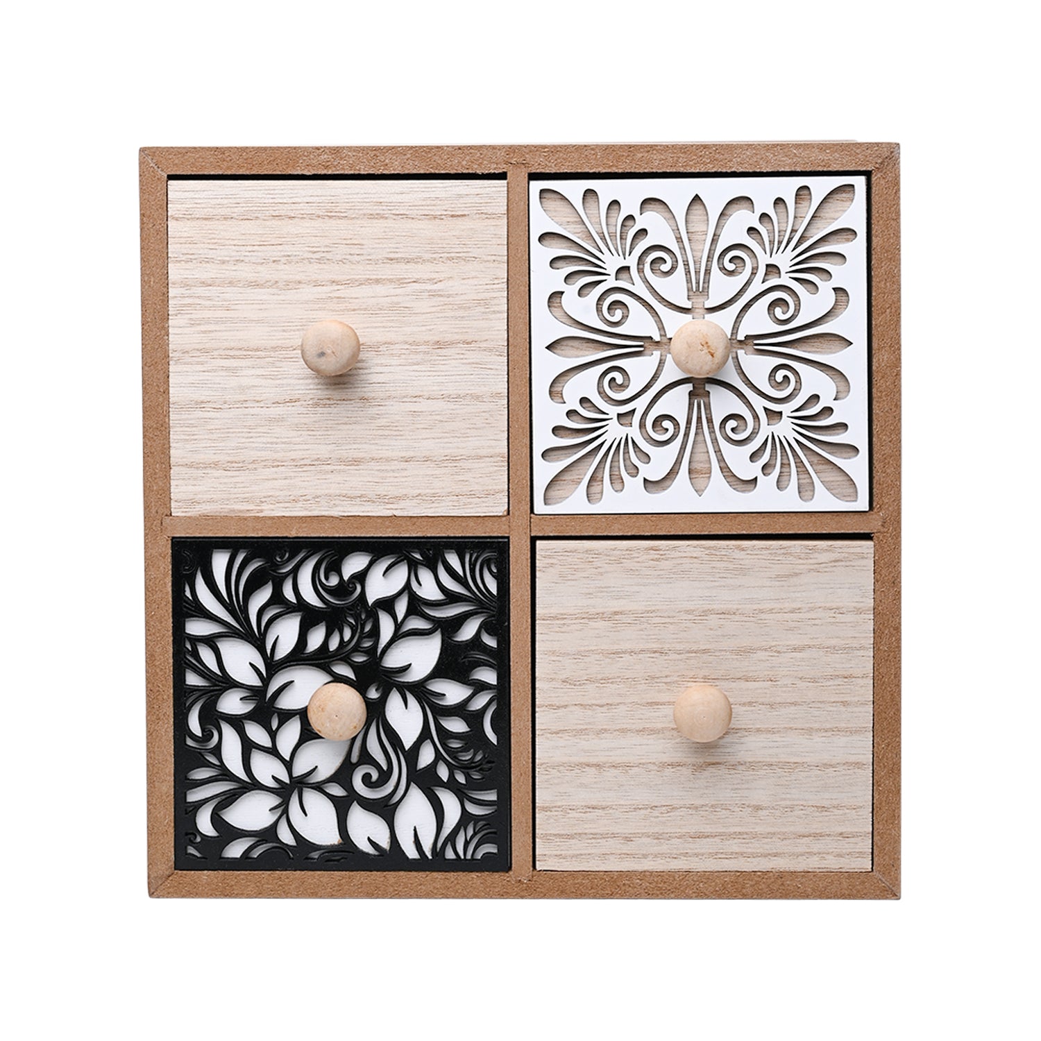 Multipurpose Floral Table Drawer Organizer - 2 Layers & 2-2 Compartment