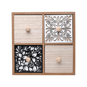 Multipurpose Floral Table Drawer Organizer - 2 Layers & 2-2 Compartment