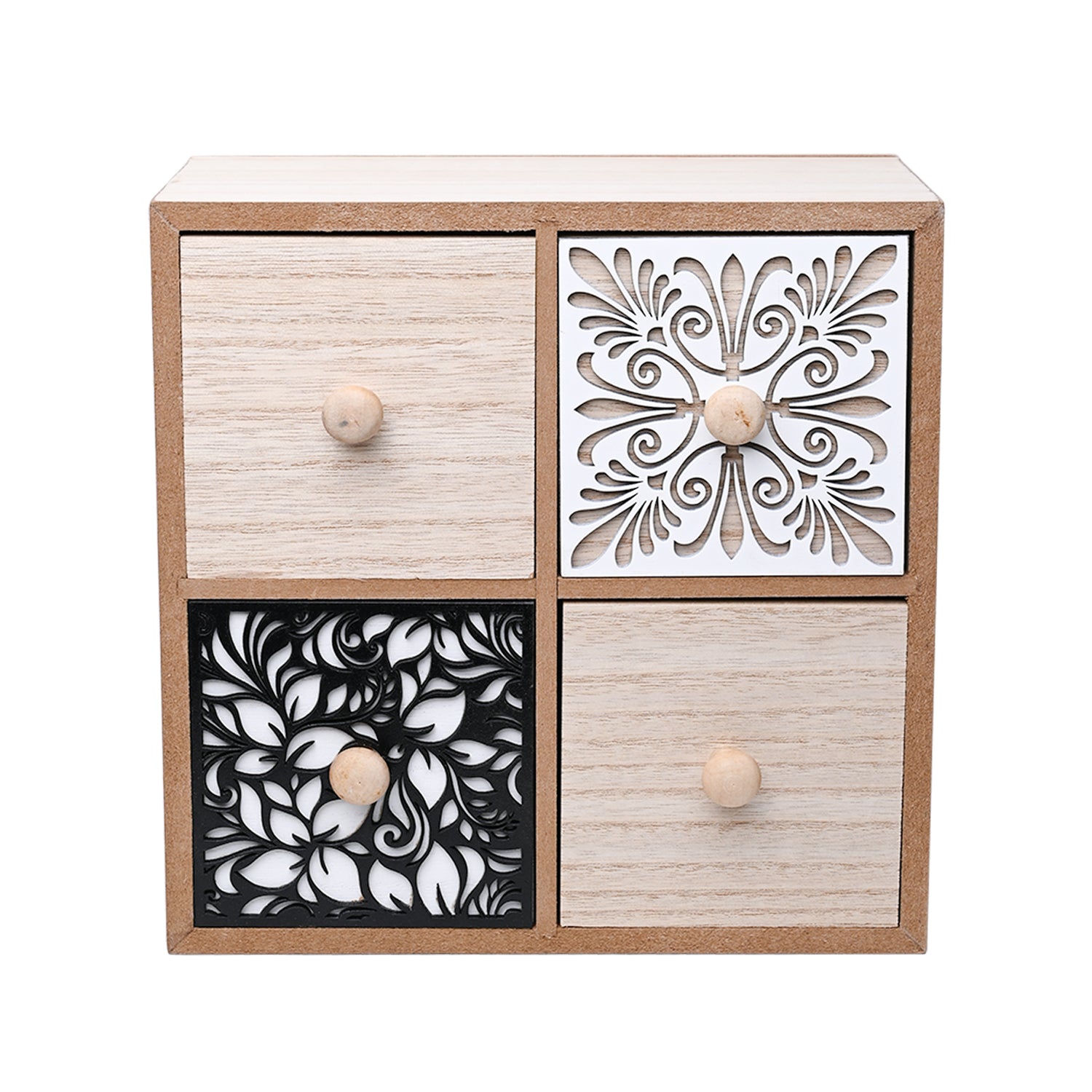 Multipurpose Floral Table Drawer Organizer - 2 Layers & 2-2 Compartment