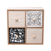 Multipurpose Floral Table Drawer Organizer - 2 Layers & 2-2 Compartment
