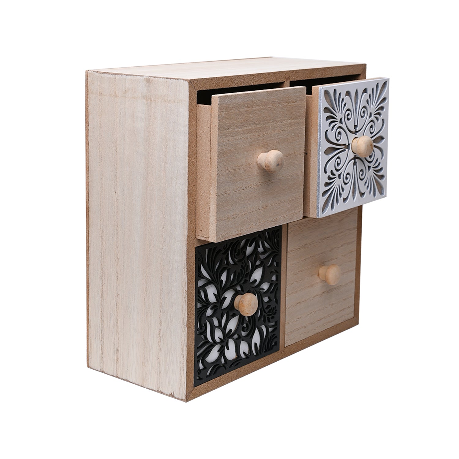 Multipurpose Floral Table Drawer Organizer - 2 Layers & 2-2 Compartment