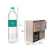 Multipurpose Floral Table Drawer Organizer - 2 Layers & 2-2 Compartment