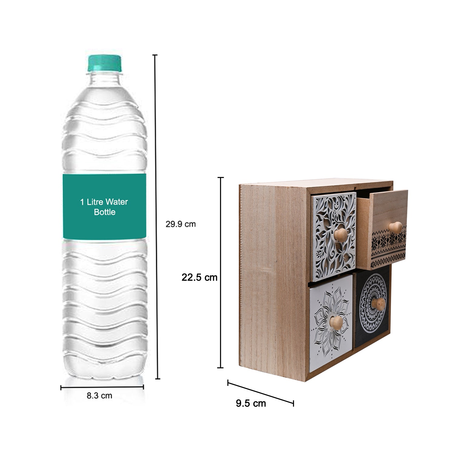 Multipurpose Table Drawer Organizer - 2 Layers & 2-2 Compartment