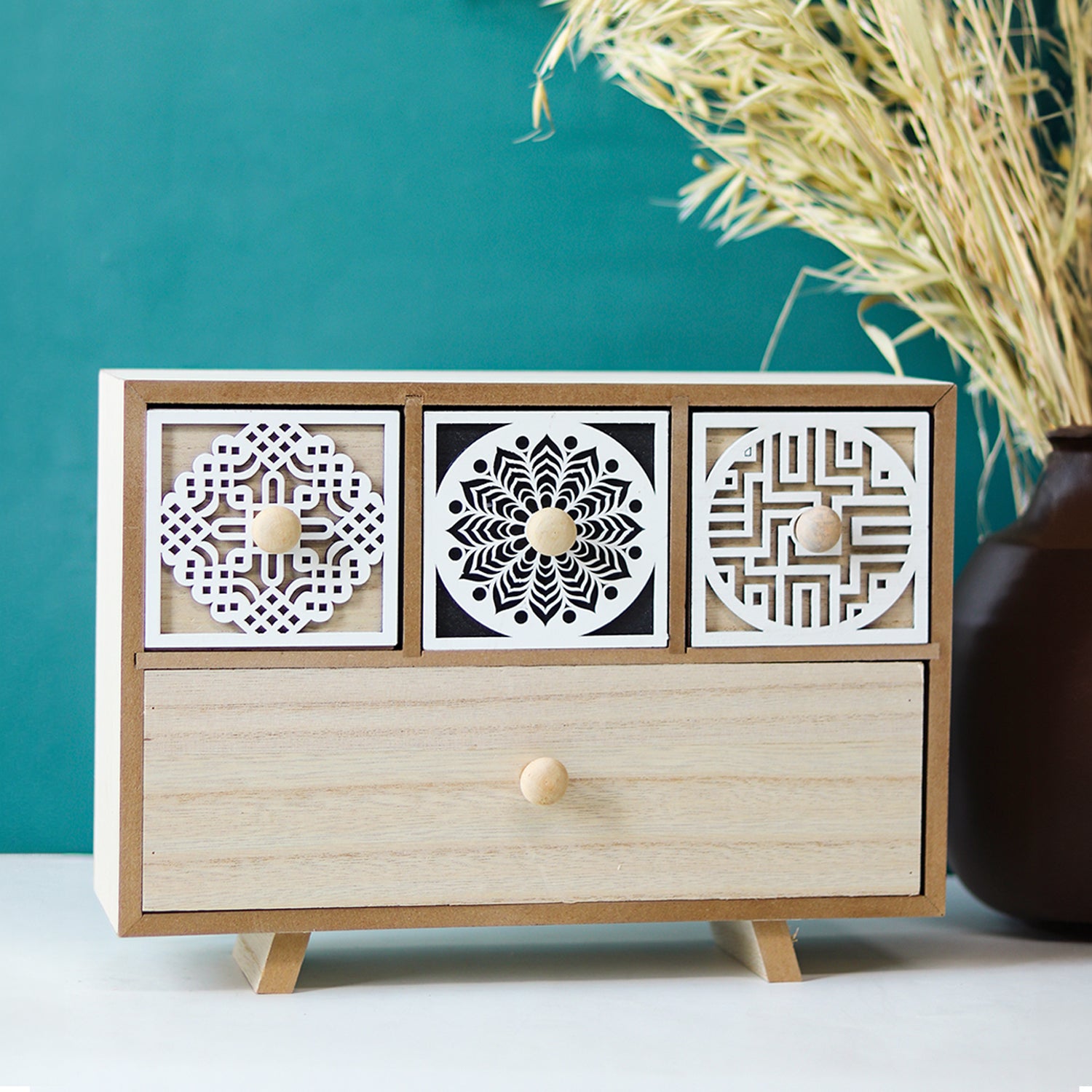 Multipurpose Table  Drawer Organizer - 2 Layers & 3-1 Compartment