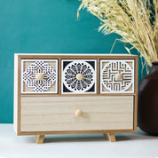 Multipurpose Table  Drawer Organizer - 2 Layers & 3-1 Compartment