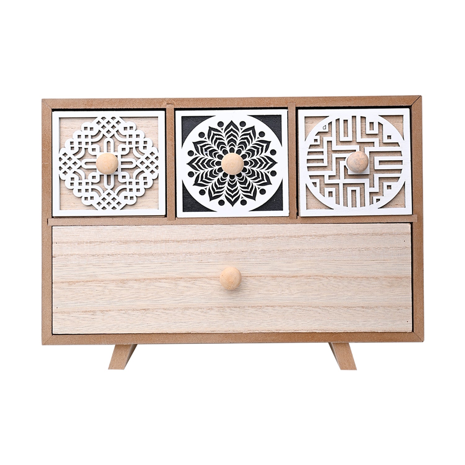 Multipurpose Table  Drawer Organizer - 2 Layers & 3-1 Compartment