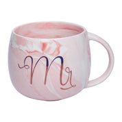 Mr. n Mrs. Royal Marble Mug - Each 350mL, Pink