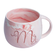 Mr. n Mrs. Royal Marble Mug - Each 350mL, Pink