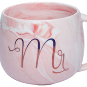 Mr. n Mrs. Royal Marble Mug - Each 350mL, Pink