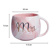 Mr. n Mrs. Royal Marble Mug - Each 350mL, Pink