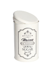 Metal Sugar Jar - Ivory & 900 Ml