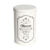 Metal Tea & Sugar Jar Set - Each Ivory & 900 Ml