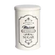 Metal Tea & Sugar Jar Set - Each Ivory & 900 Ml