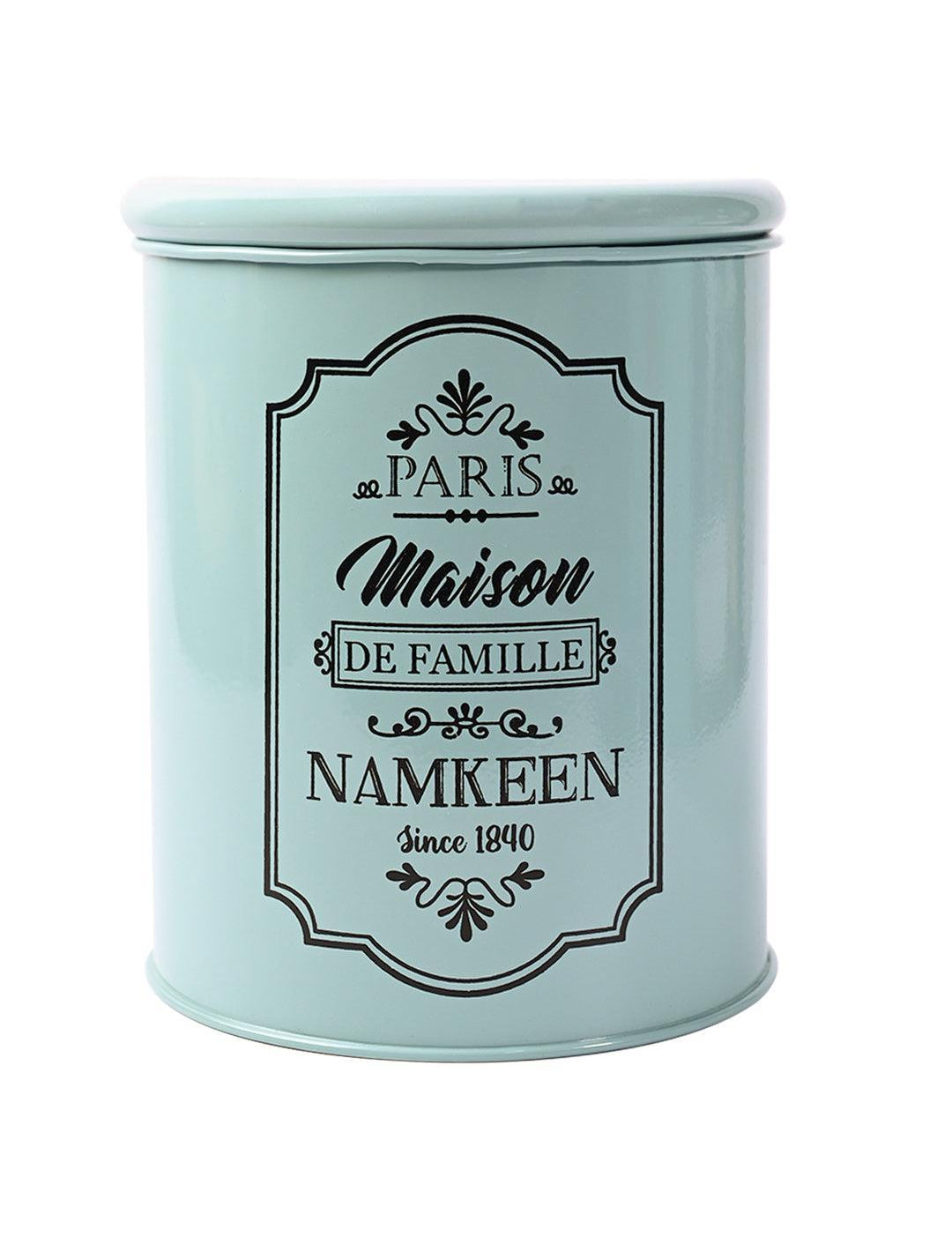 Metal Namkeen Jar - Green, 1700 Ml - MARKET99