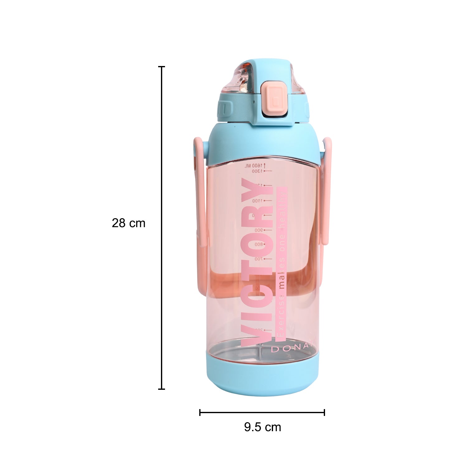 Sports Plastic Drinking Big Capacity Straw Type Travel - 1600ml