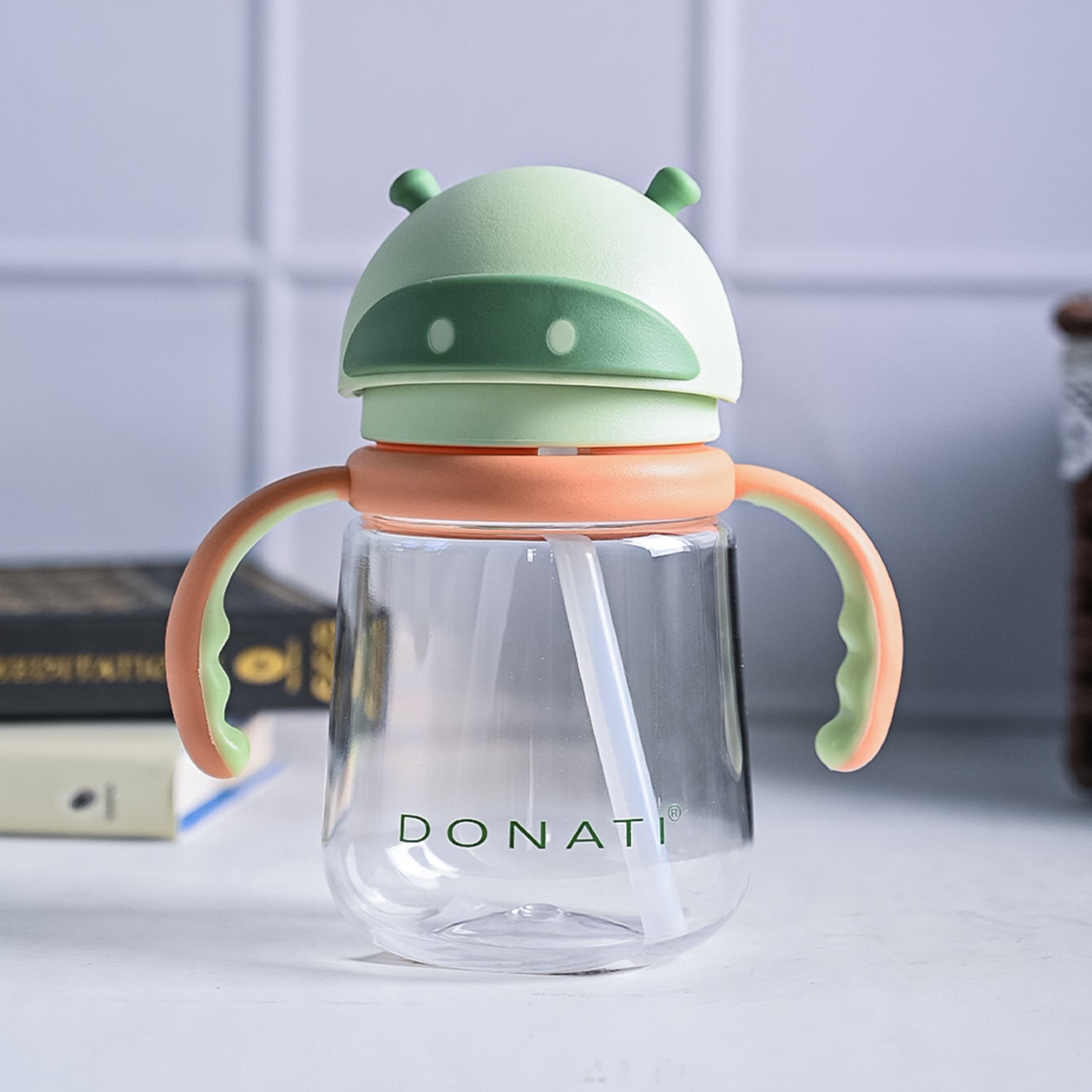 Baby Sipper Cup With Straw And Handle For Kids Light Green