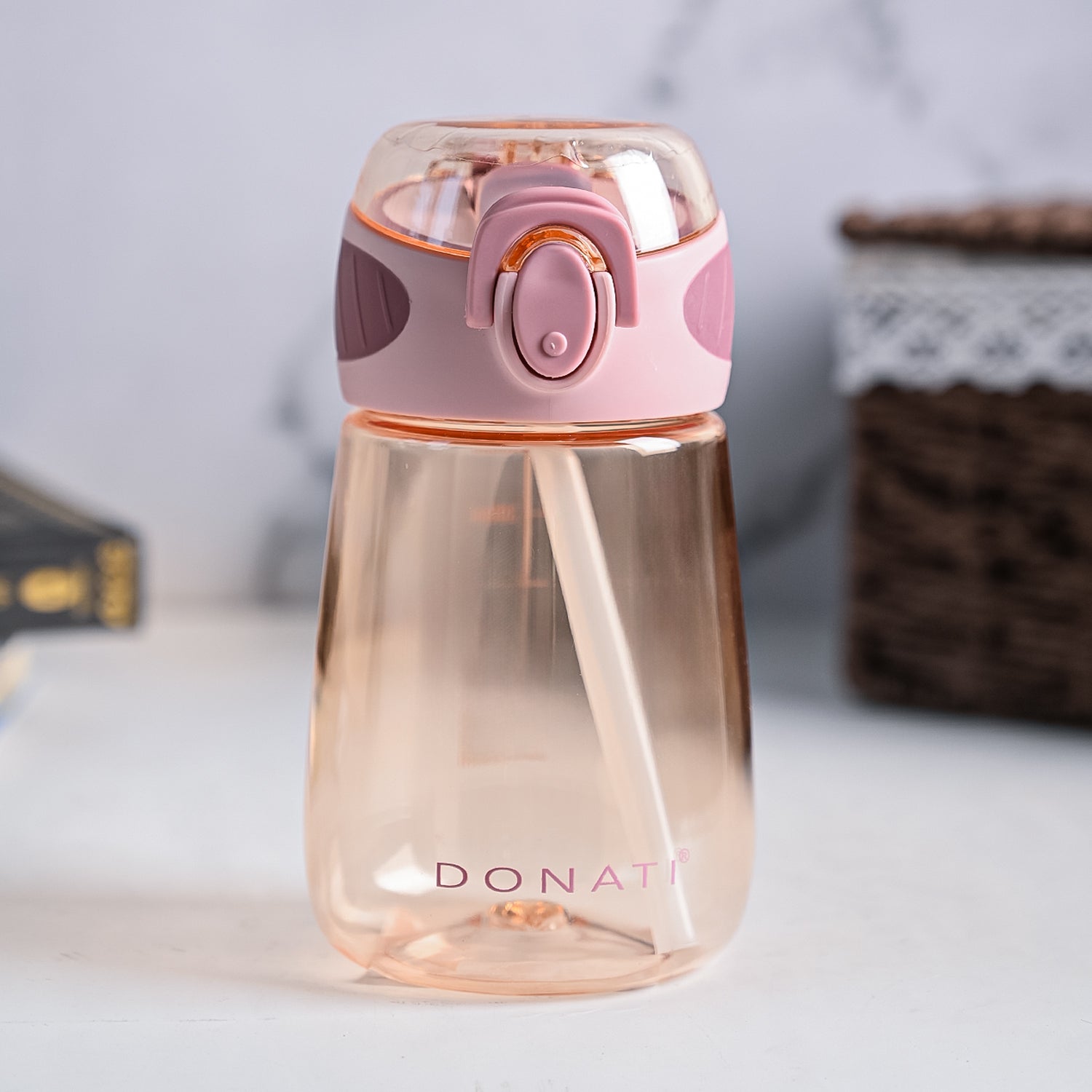 Baby Sipper Bottle With Straw For Kids Pink, 400mL – MARKET99