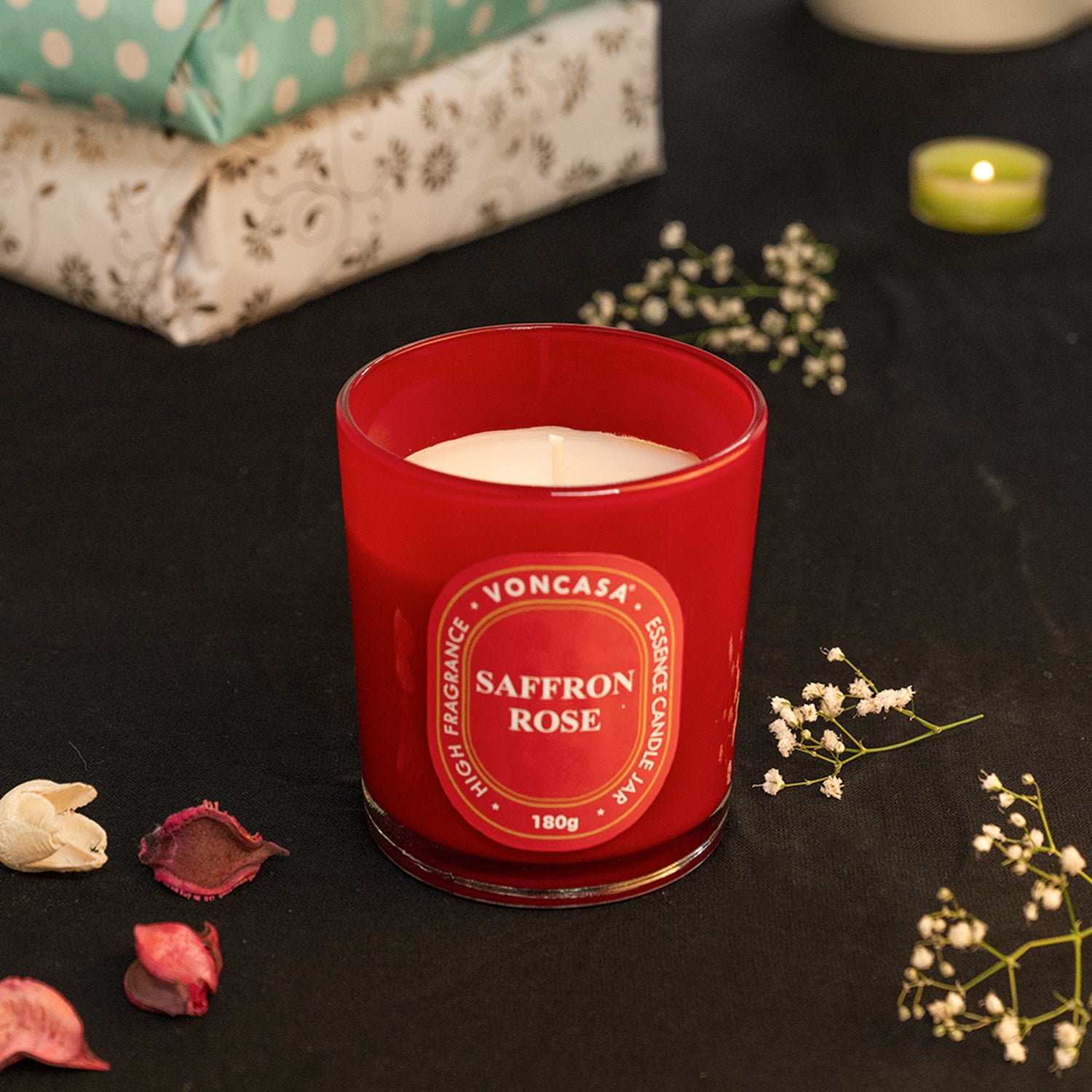 VON CASA Saffron Rose Candle