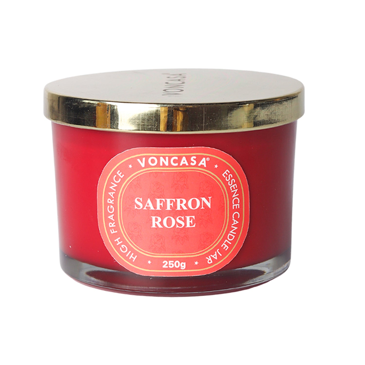 3 Wick Saffron Rose Candle 250G