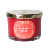 3 Wick Saffron Rose Candle 250G