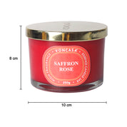3 Wick Saffron Rose Candle 250G