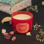 3 Wick Saffron Rose Candle 250G