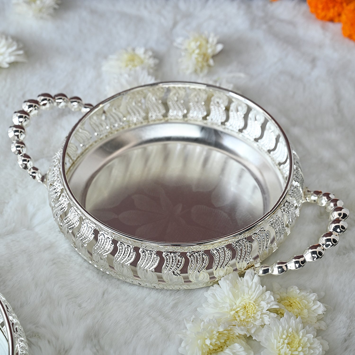Silver Decorative Basket