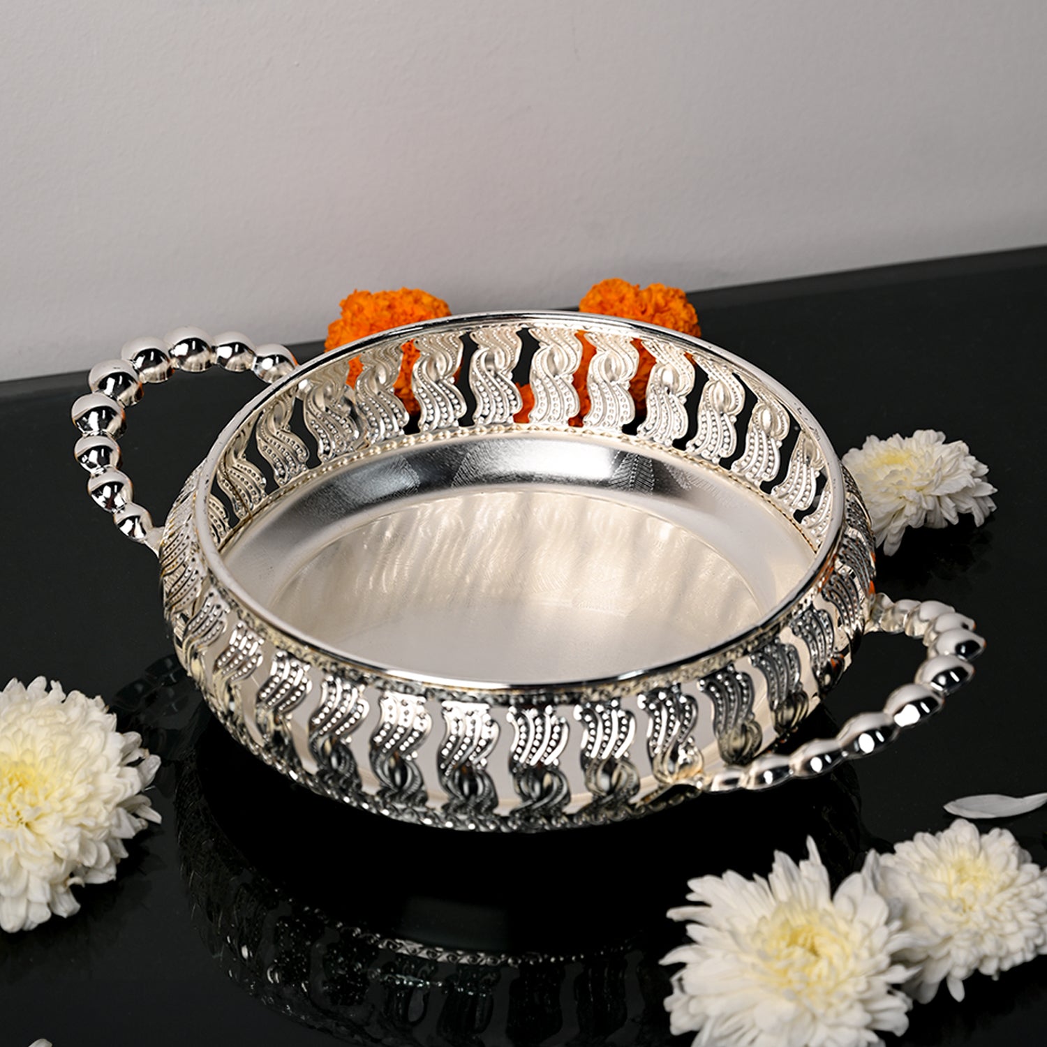 Silver Decorative Basket