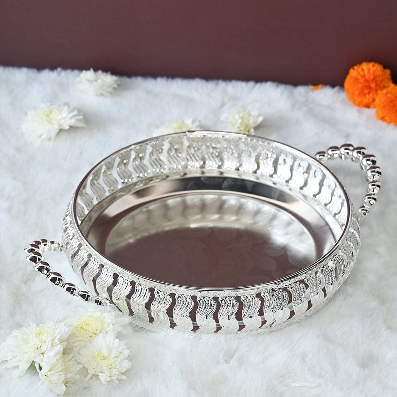 Silver Decorative Basket