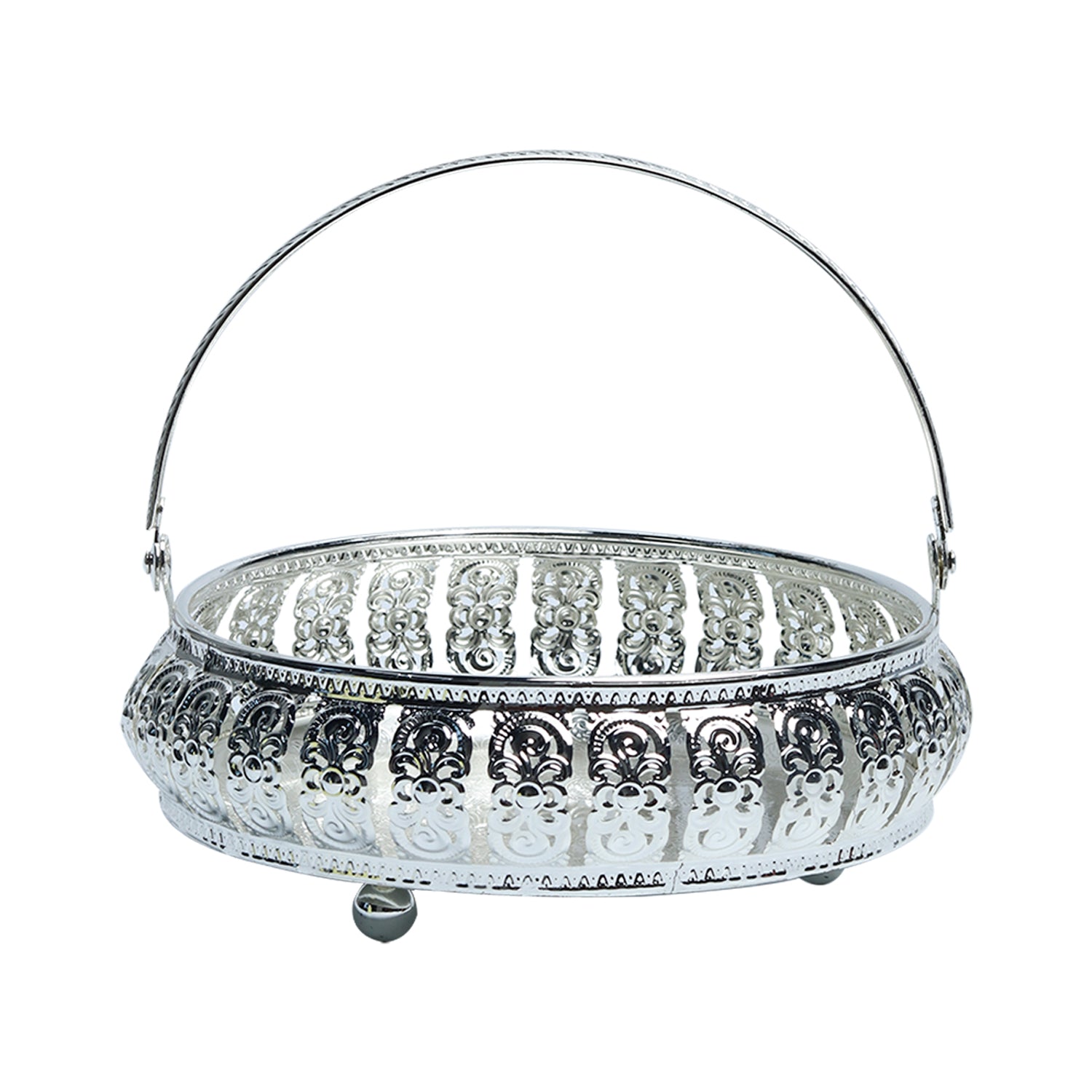 Silver Decorative Basket